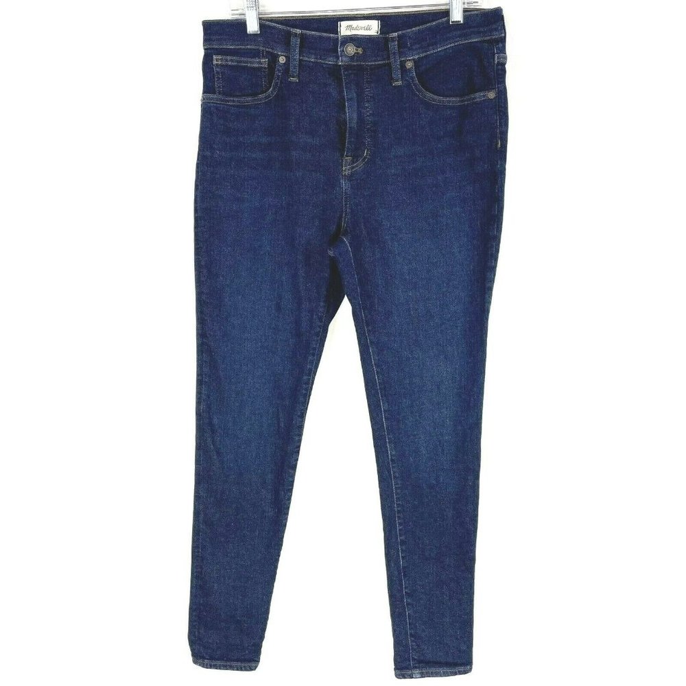 Madewell Women's Skinny Jeans - Dark Blue